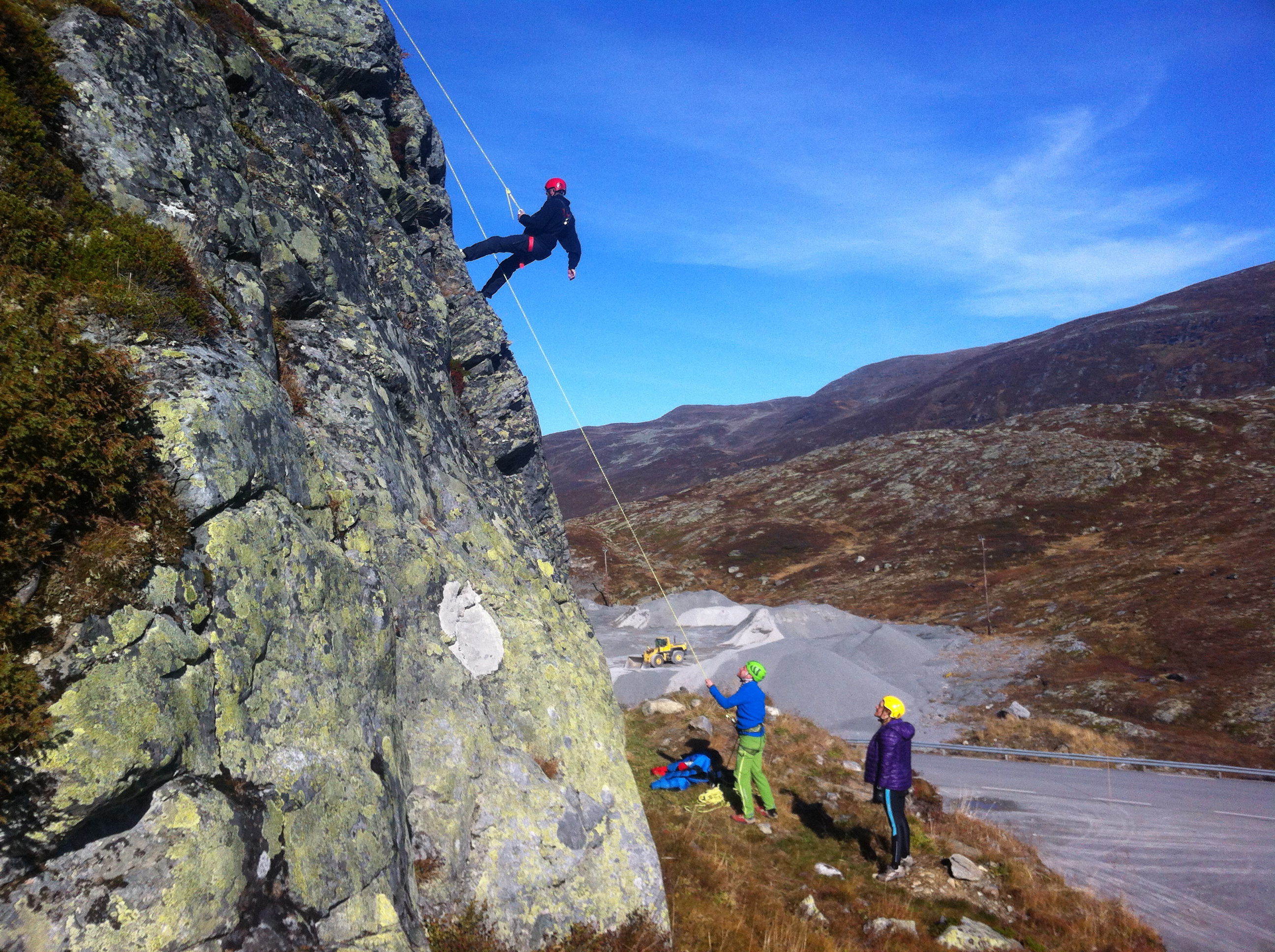 Sportsklatring ved Tyin. Foto: Magne Grihamar