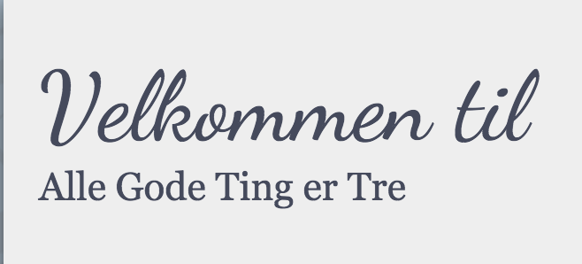 Logo Alle gode ting er tre