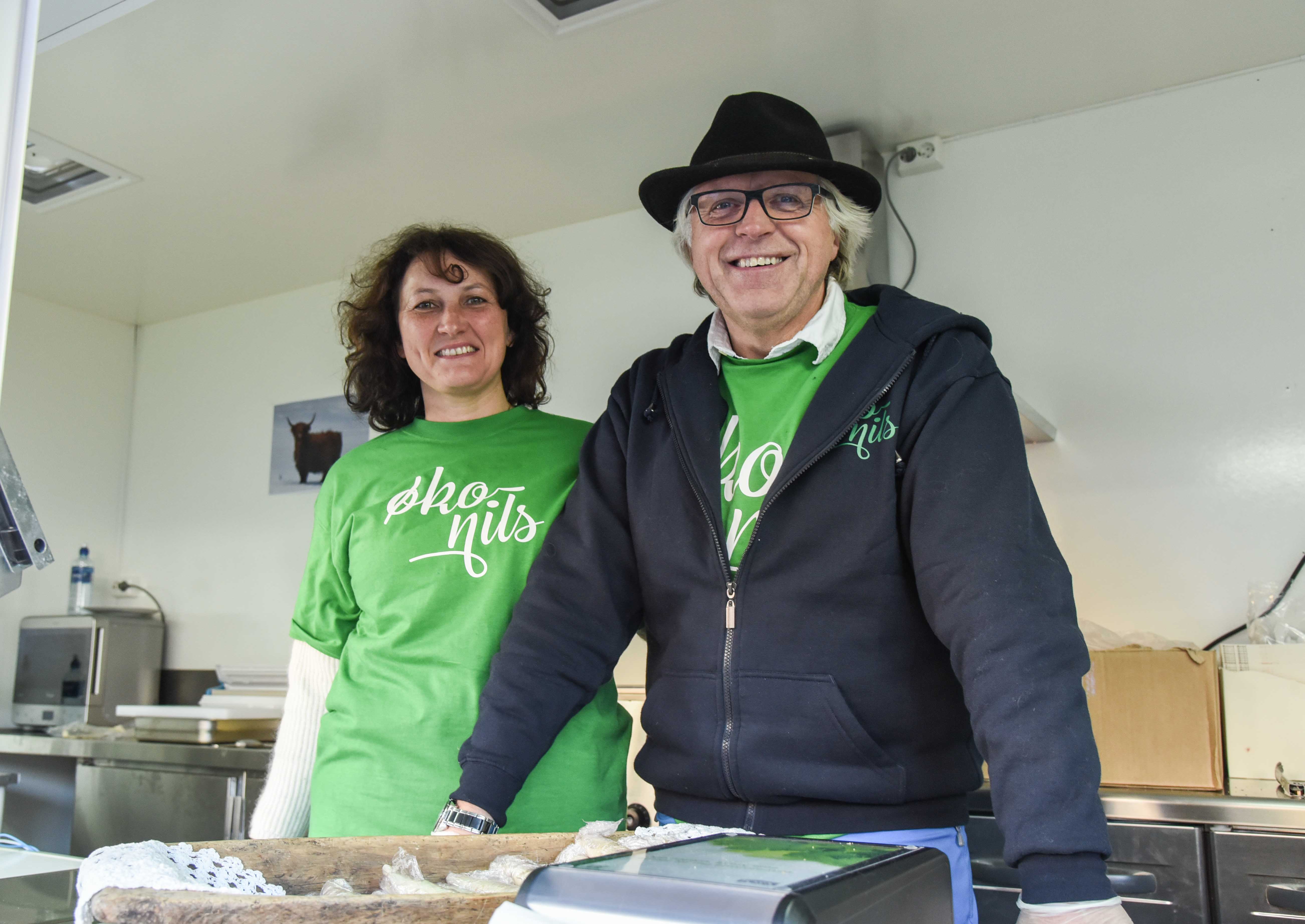 Nils Torstein Hermunstad nytta Rakfiskfestivalen for å lansere konseptet «Øko–Nils».  Foto: valdres.no/Nils Rogn
