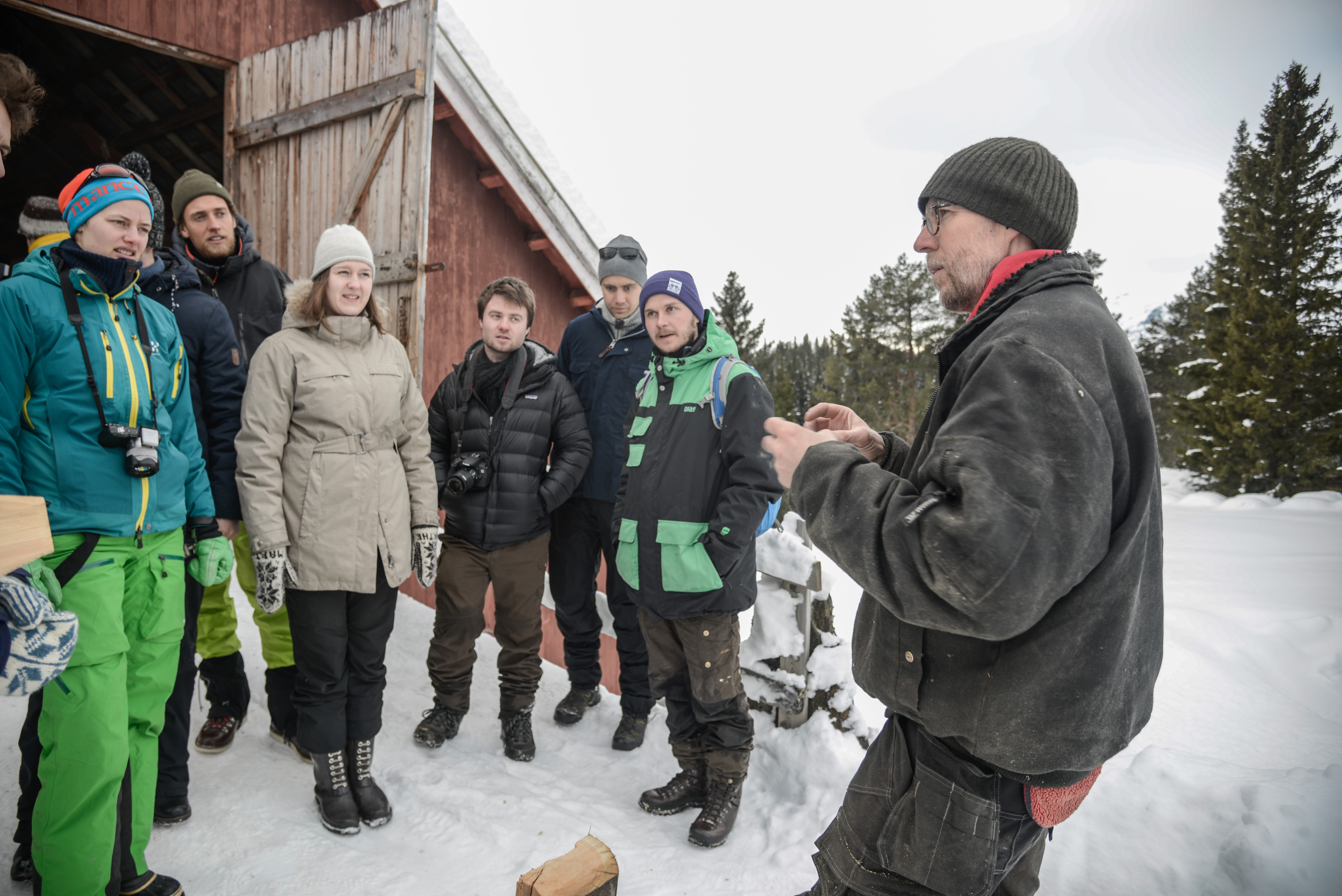 Kvaliteten som ligg i material med mykje kjerneved er noko Herbert fortalde om.