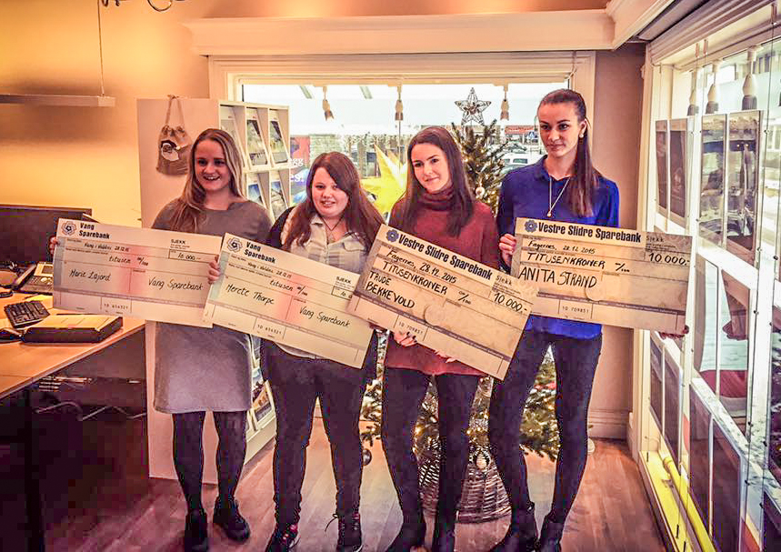 Vinnarar av utdanningsstipendet i 2015 frå Vang og Vestre Slidre.