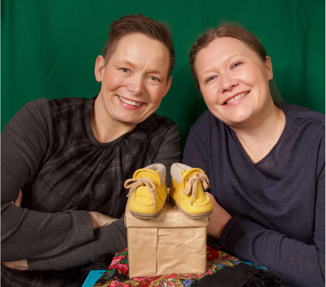 Skuespiller Anne-Marthe Lund Engnes og saksofonist Lene A. Killingmo