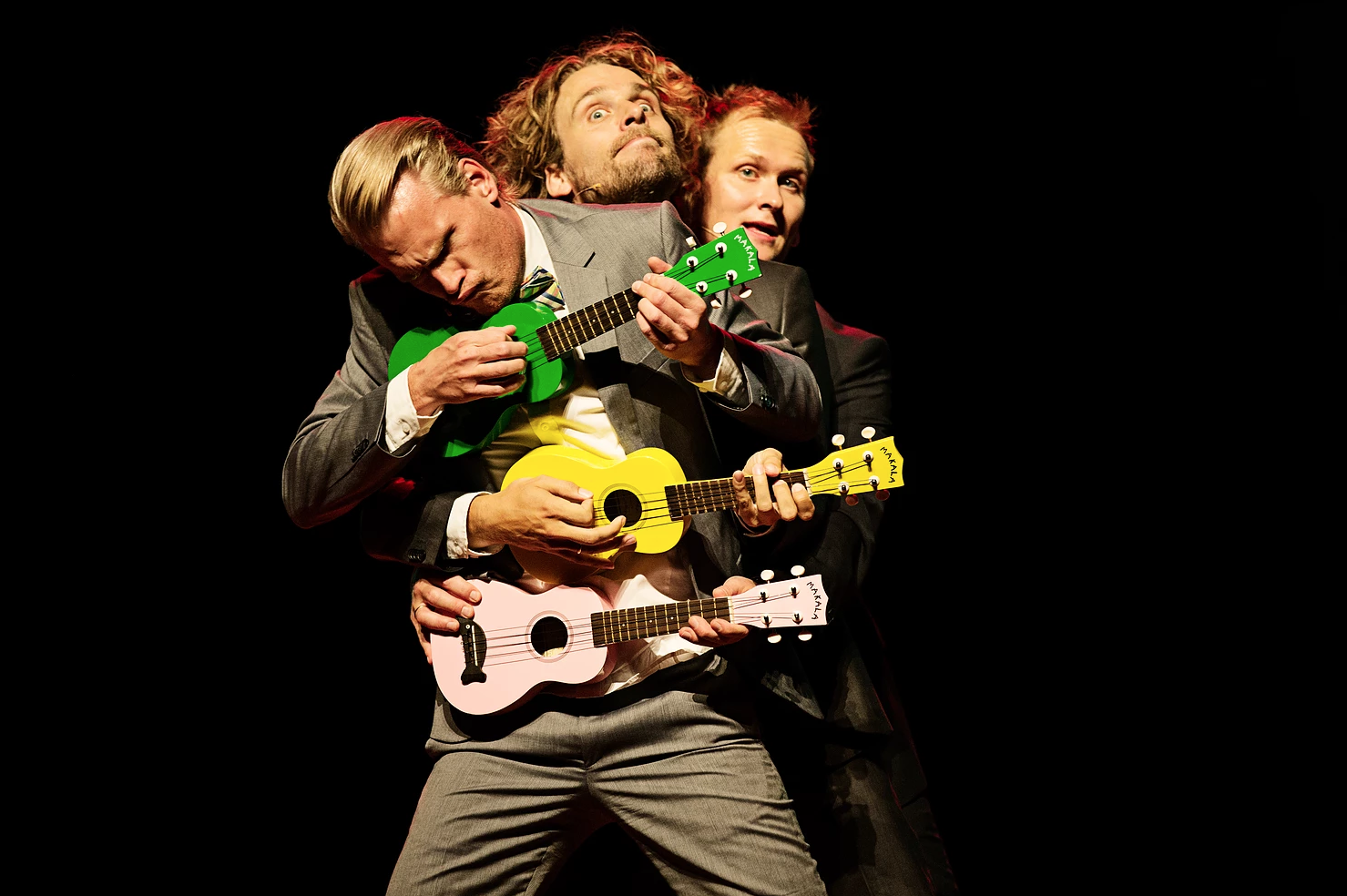 Humor og store stemmer er stikkord for Nordic tenors. 27. januar møter du dei i lag med Høre mannskor i Vangshallen. Foto: Christin Eide