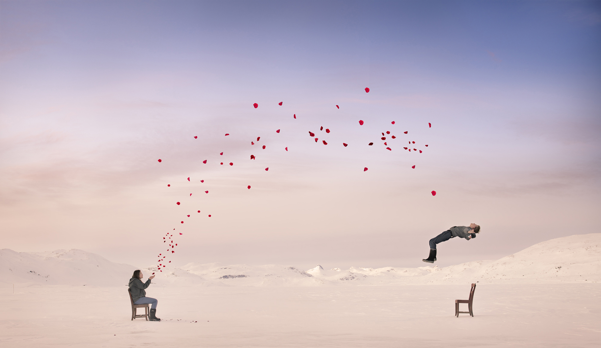 Draumar med vinterfjella i Vang som kulissar kan du sjå på Vang folkebibliotek ut august.